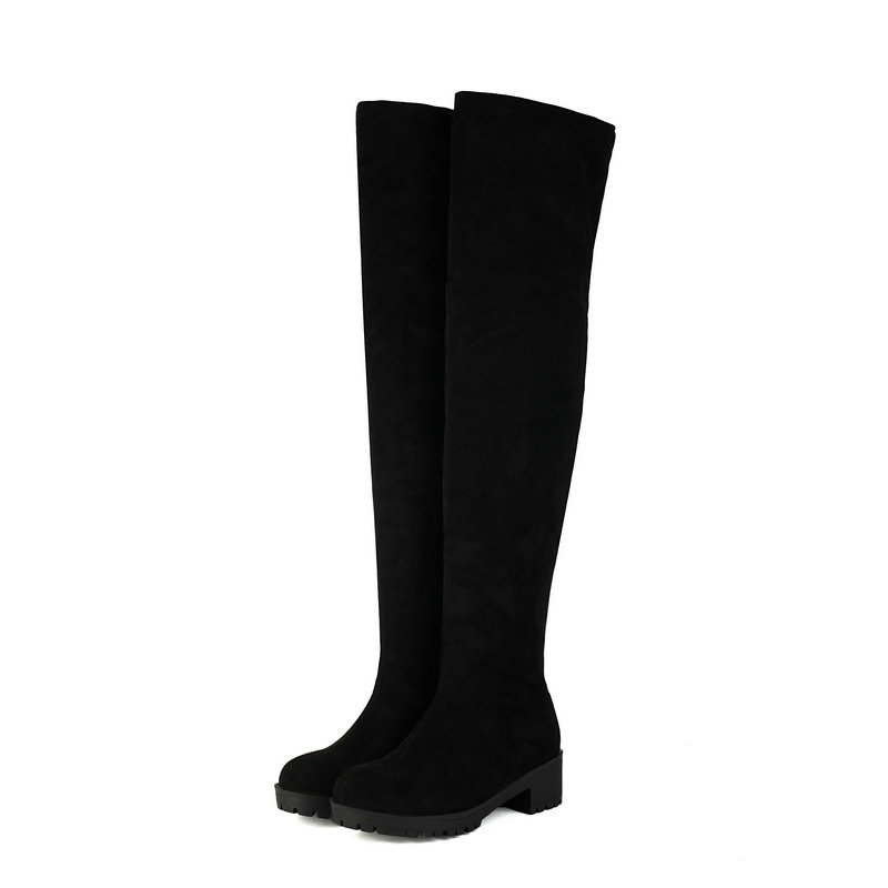Faux Suede Leather Flock Slip- - đánh giá và giá Sock Boot Women