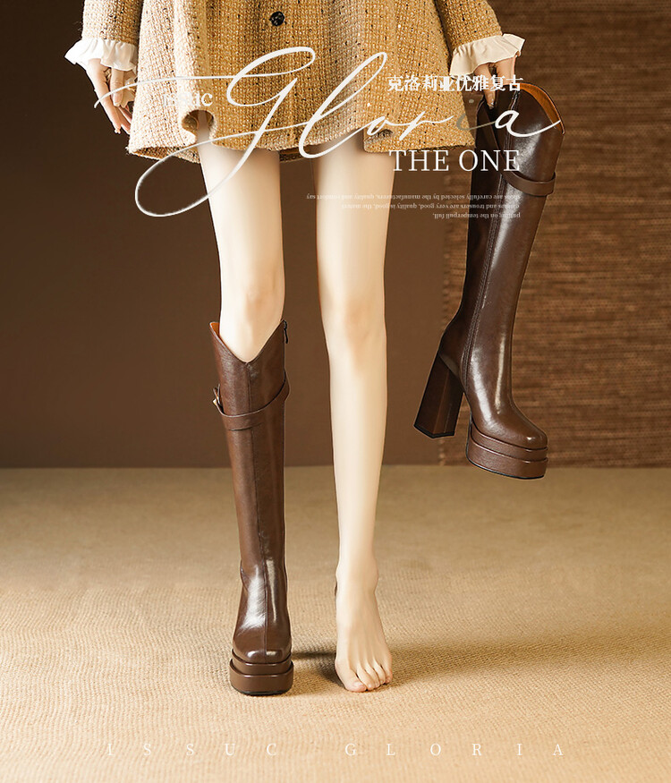 Autumn and Winter Soft Leather - đánh giá và giá Knee High Boots Women