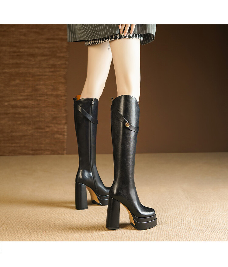 Autumn and Winter Soft Leather - đánh giá và giá Knee High Boots Women