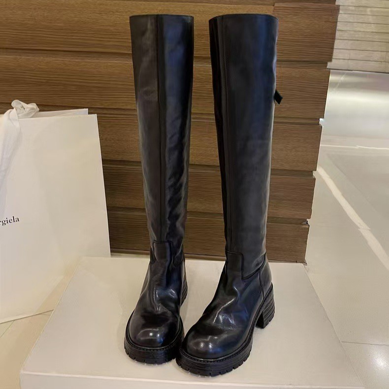 Coarse heeled high heeled boot - đánh giá và giá Sock Boot Women