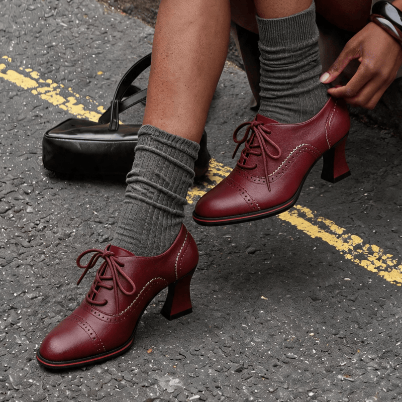 Women’s Faux Leather Brogue Ox - đánh giá và giá Oxford Lace Up Women