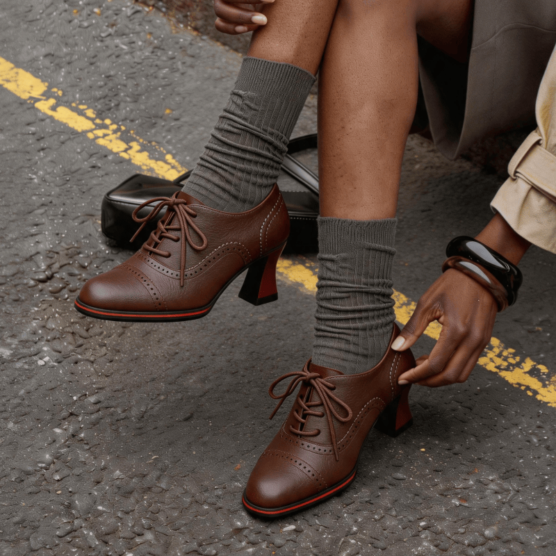 Women’s Faux Leather Brogue Ox - đánh giá và giá Oxford Lace Up Women